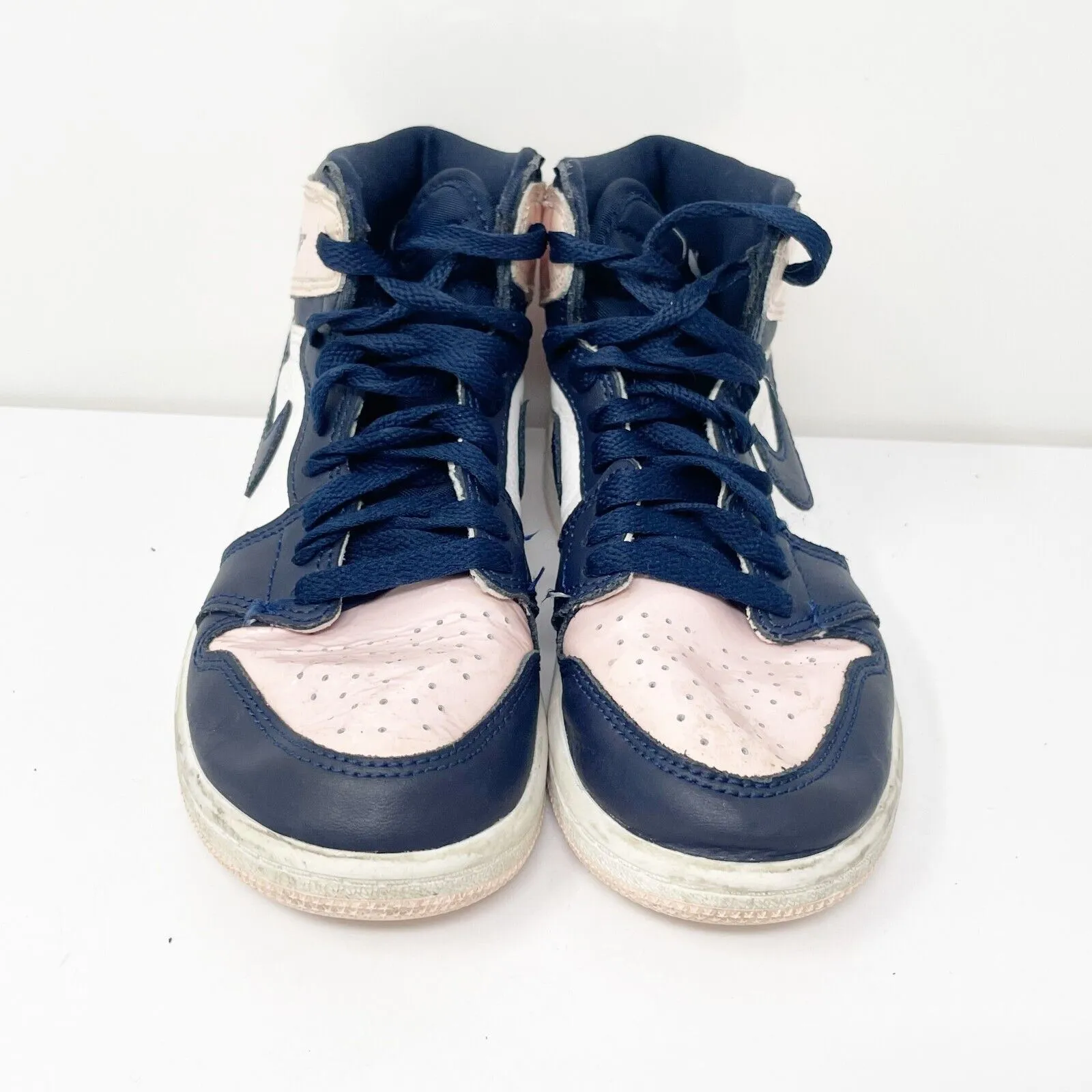 Nike Boys Air Jordan 1 CU0449-641 Pink Basketball Shoes Sneakers Size 1Y