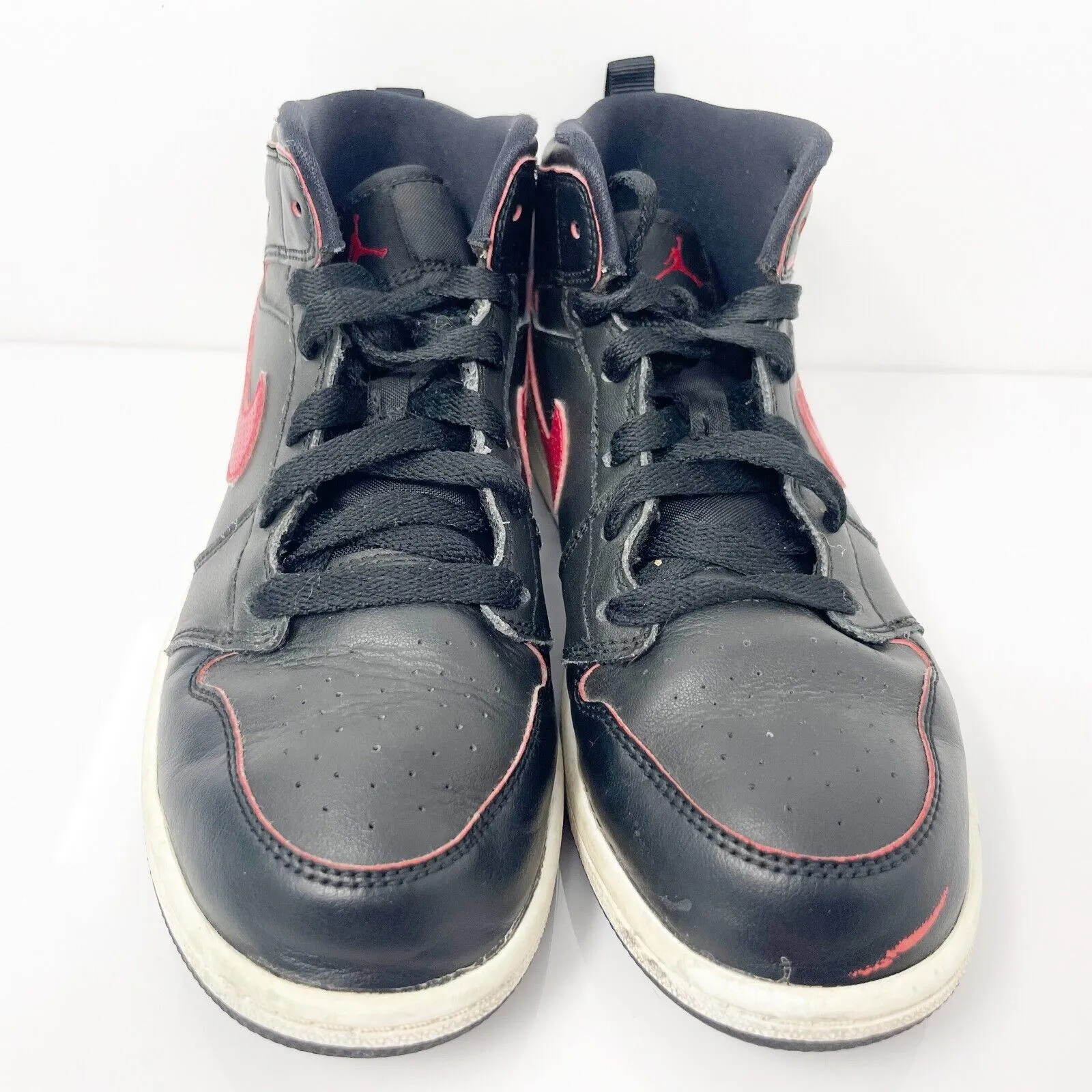 Nike Boys Air Jordan 1 Mid 640734-039 Black Basketball Shoes Sneakers Size 2.5Y