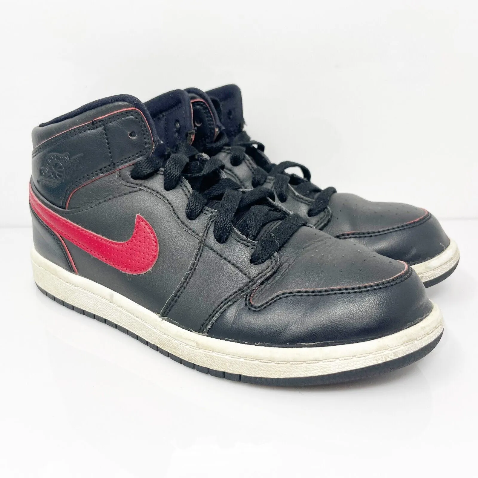 Nike Boys Air Jordan 1 Mid 640734-039 Black Basketball Shoes Sneakers Size 2.5Y