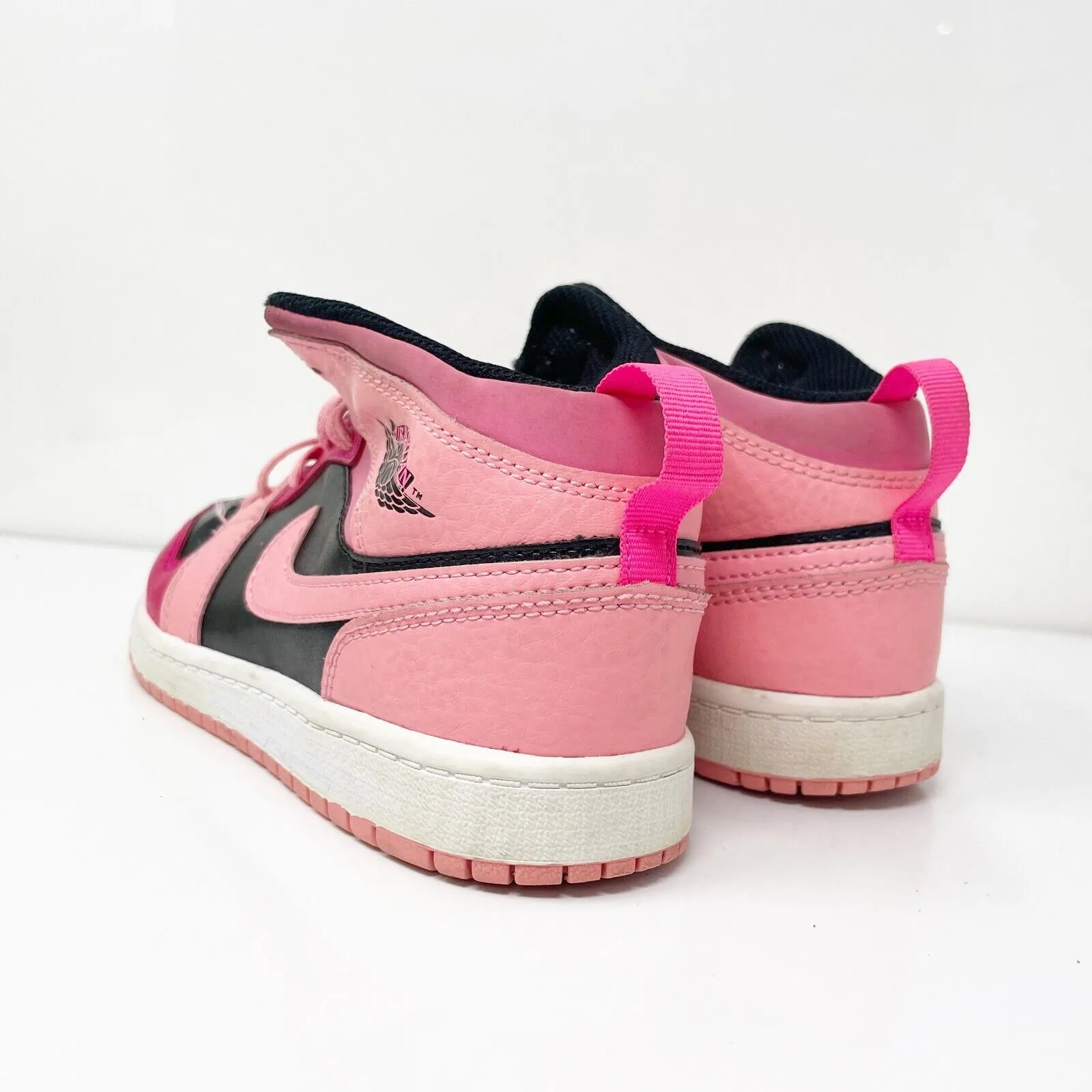 Nike Boys Air Jordan 1 Mid 640734-662 Pink Basketball Shoes Sneakers Size 3Y