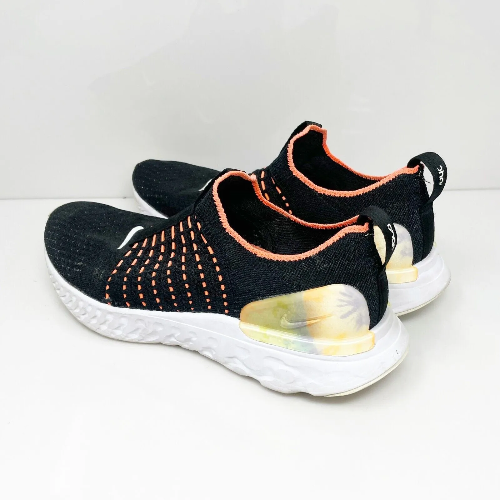 Nike Womens React Phantom Run FK 2 DD9668-001 Black Running Shoes Sneakers Sz 9