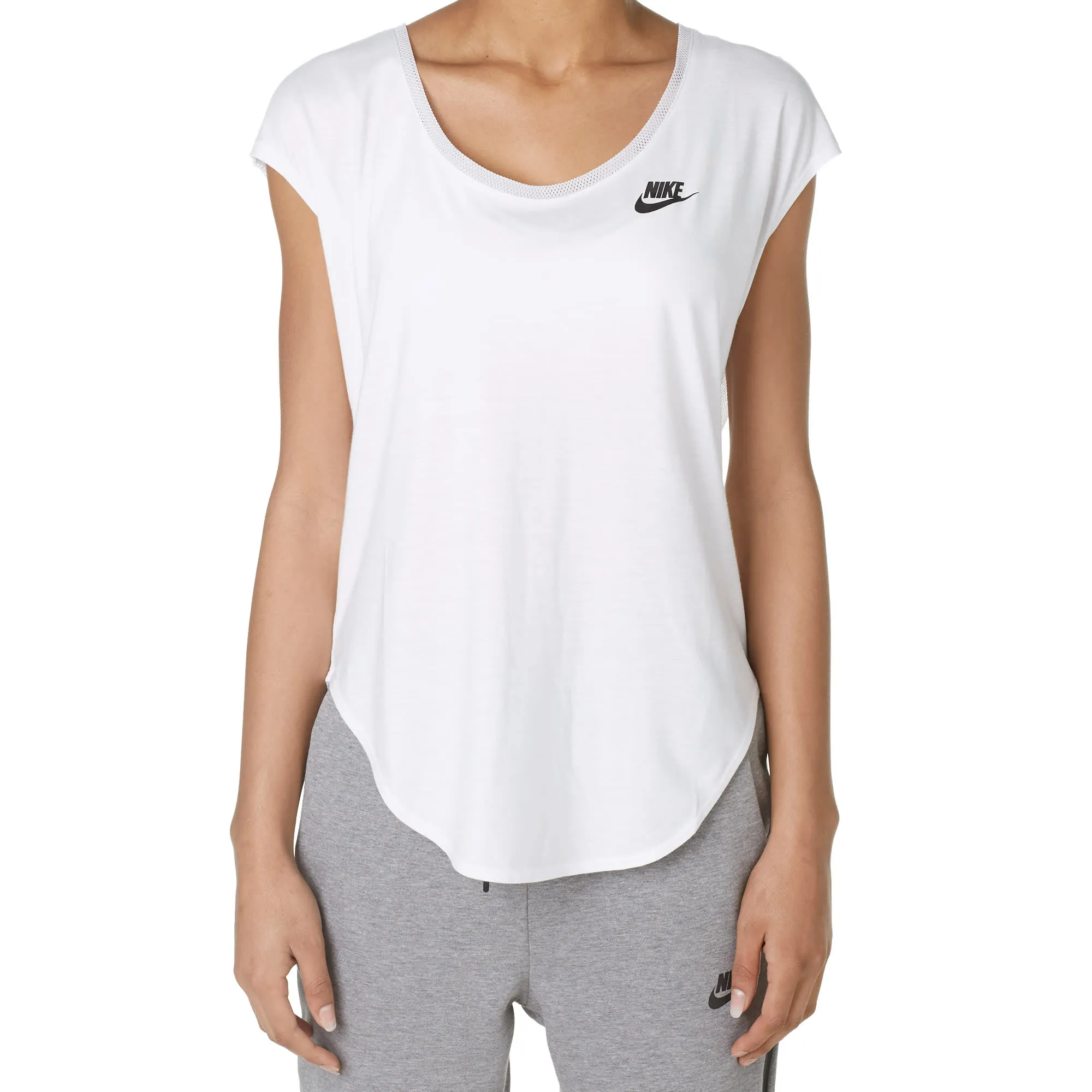 White & Black Nike T2 Tee for Women