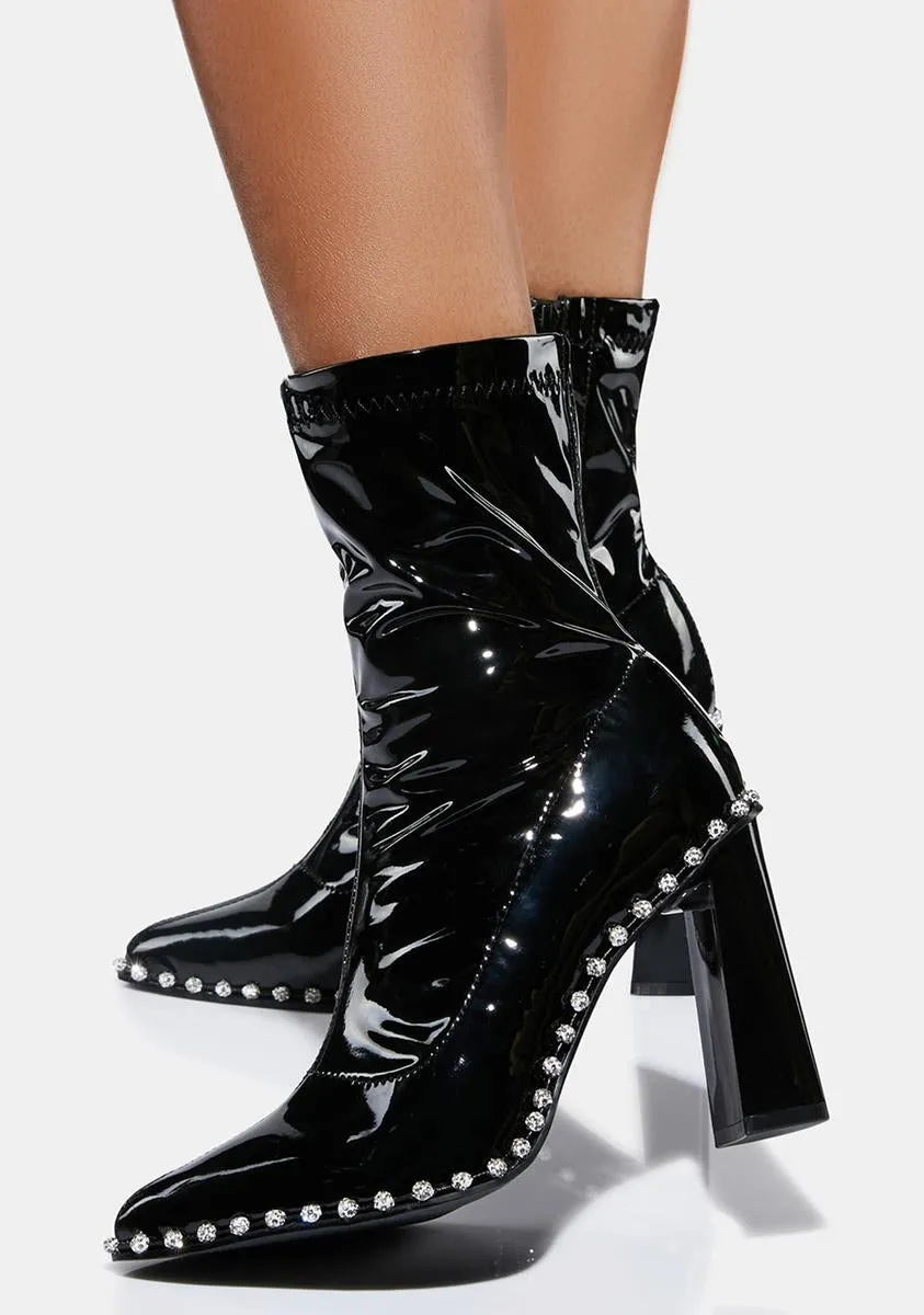 Noir Mooney Ankle Boots-