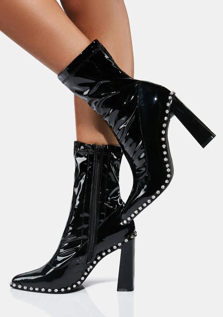 Noir Mooney Ankle Boots-