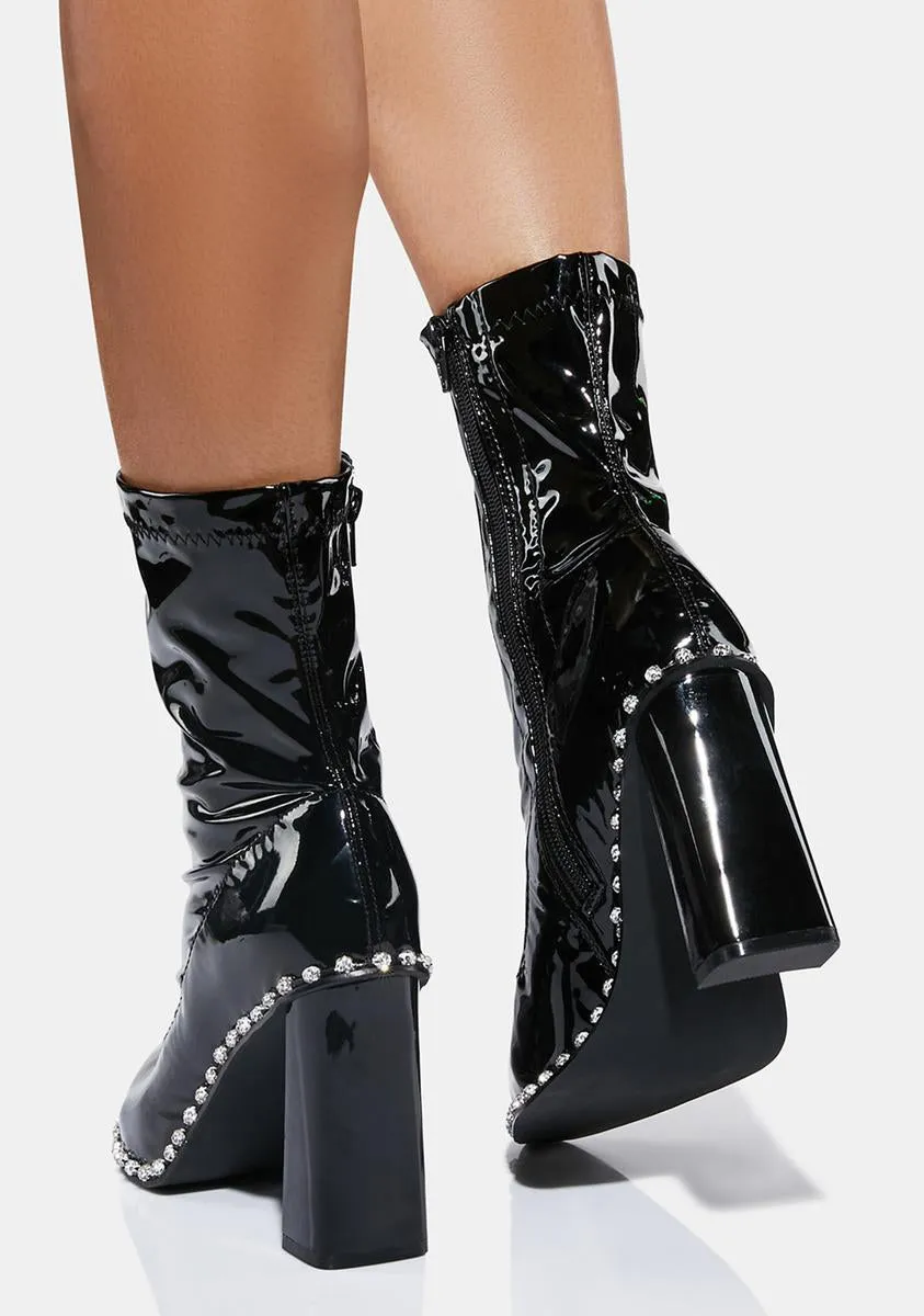 Noir Mooney Ankle Boots-