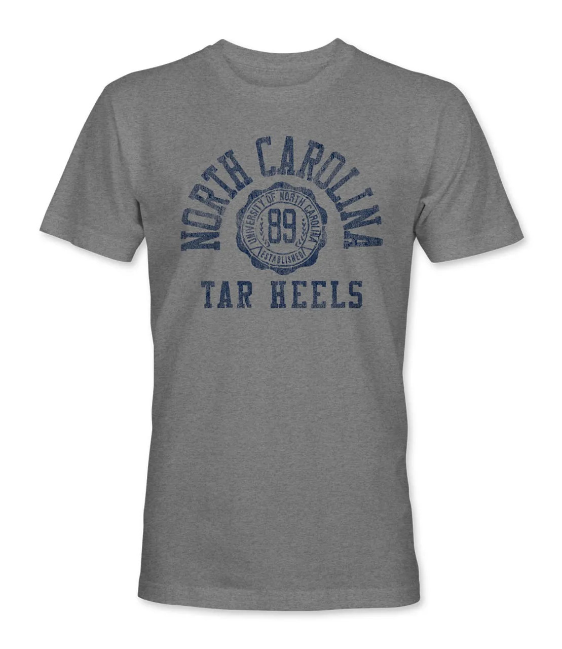 North Carolina Tar Heels Faux Seal TRIBLEND Tee - Heathered Gray