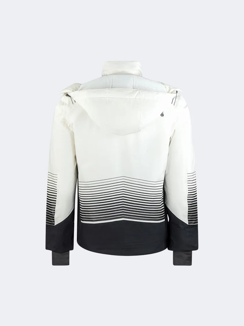 Oil And Gaz Comfortable Men Skiing Jacket White/Black