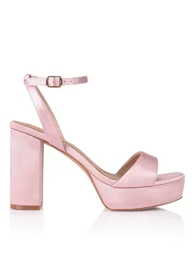 Pink Satin High Heels