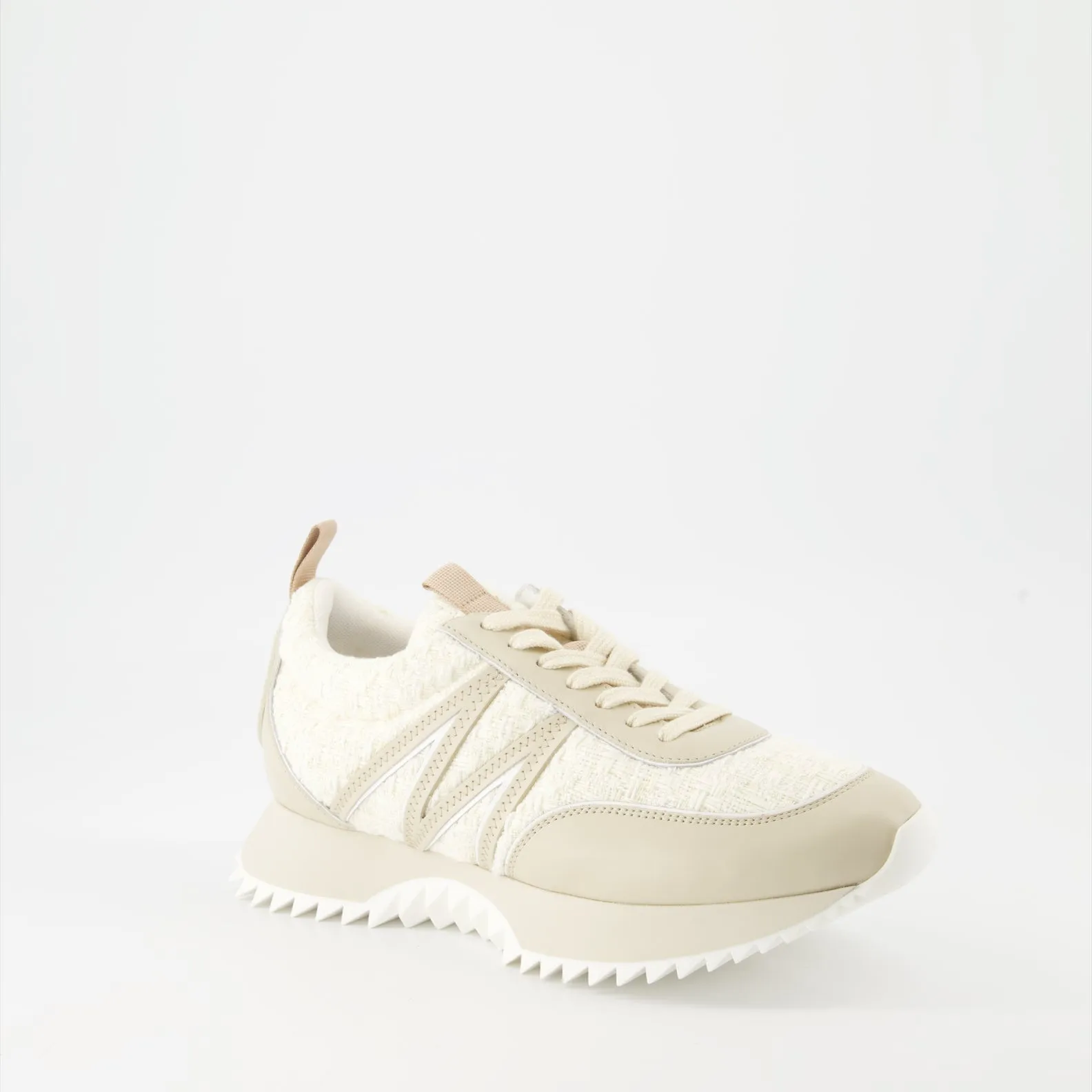 Pacey Leather and Cotton Sneakers