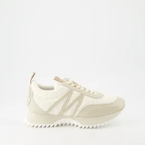 Pacey Leather and Cotton Sneakers