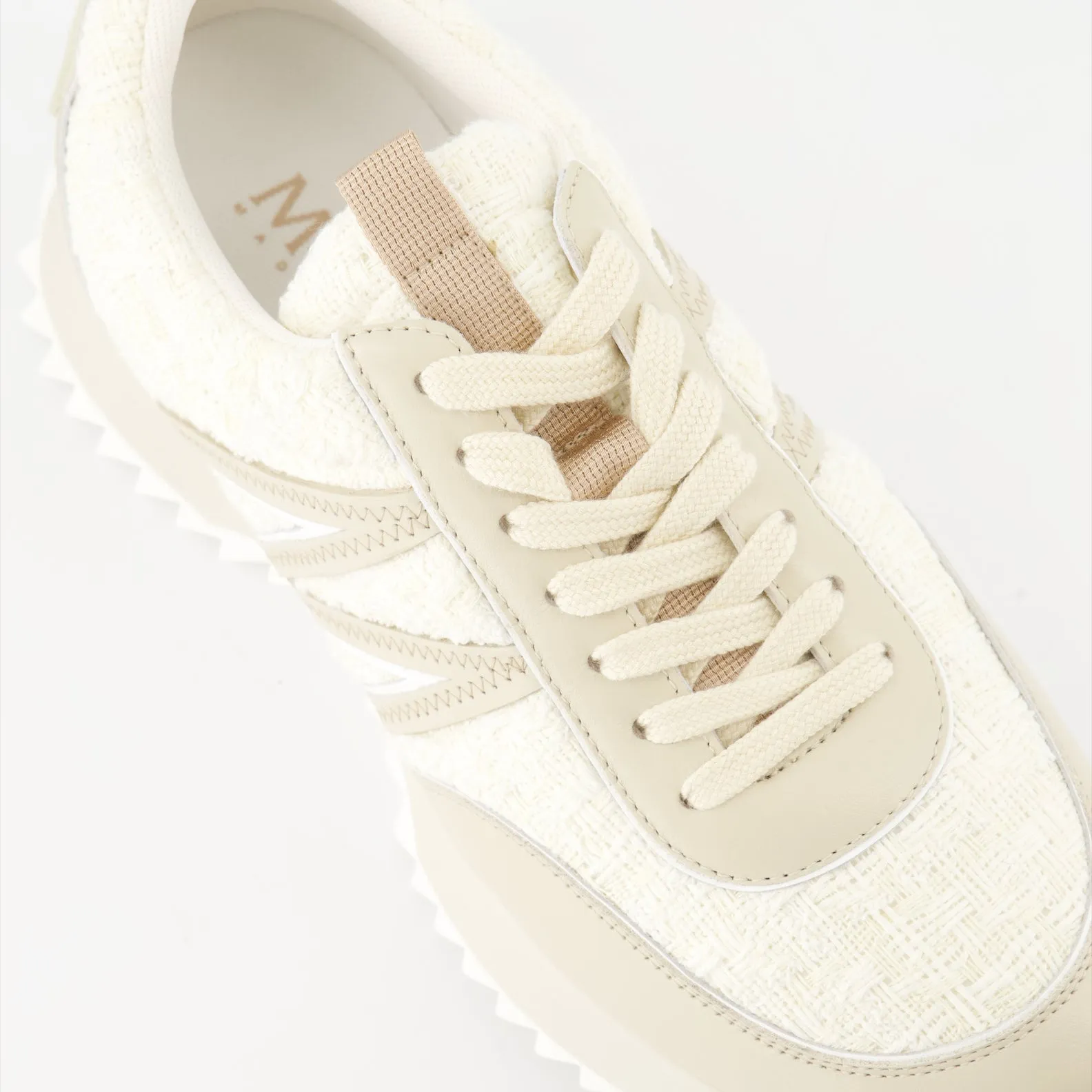 Pacey Leather and Cotton Sneakers