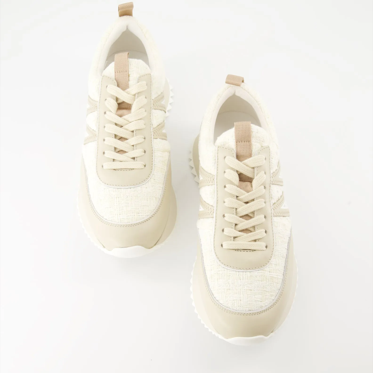 Pacey Leather and Cotton Sneakers