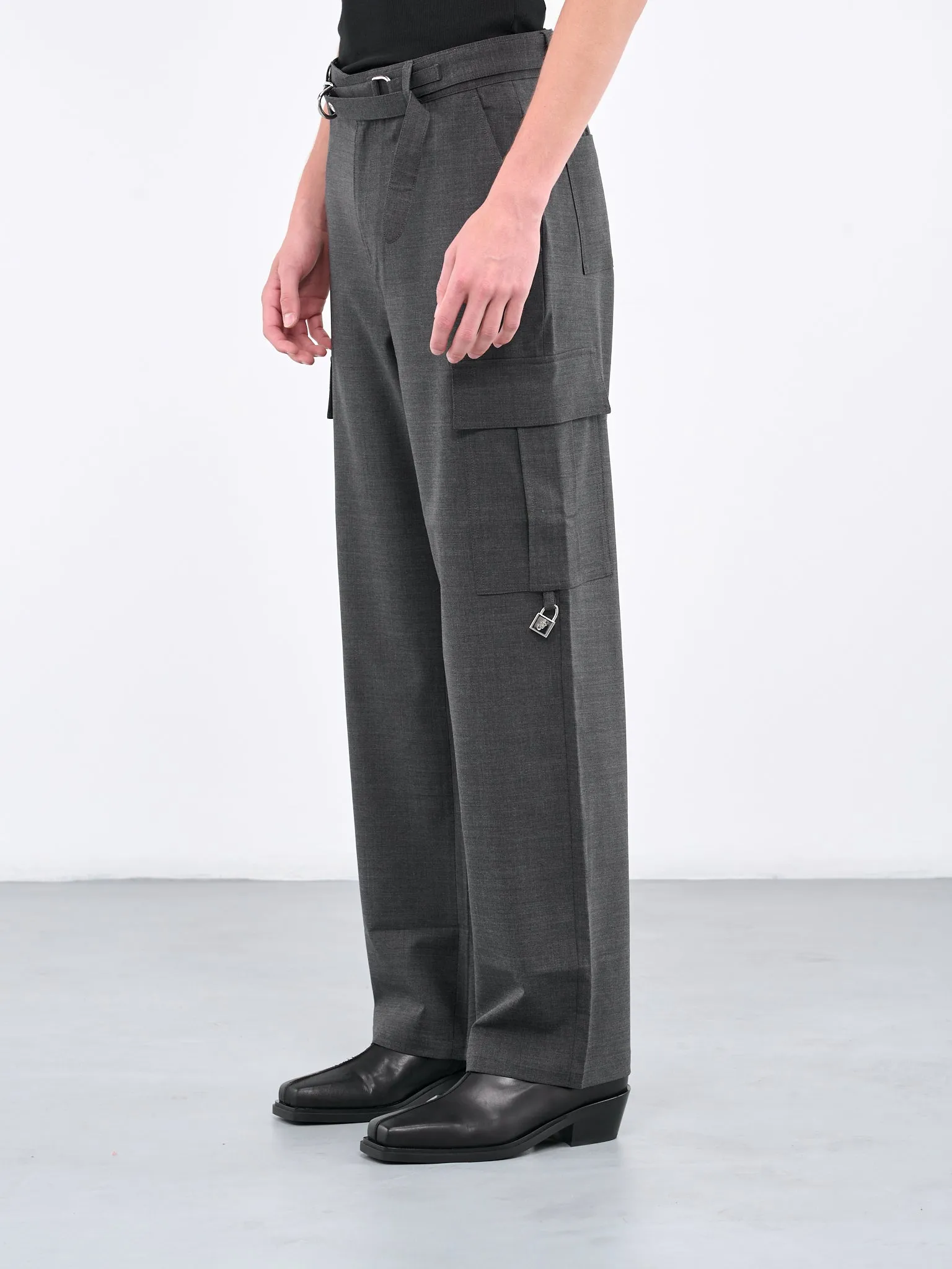 Padlock Cargo Trousers (TR0296-PG1328-929-GREY)