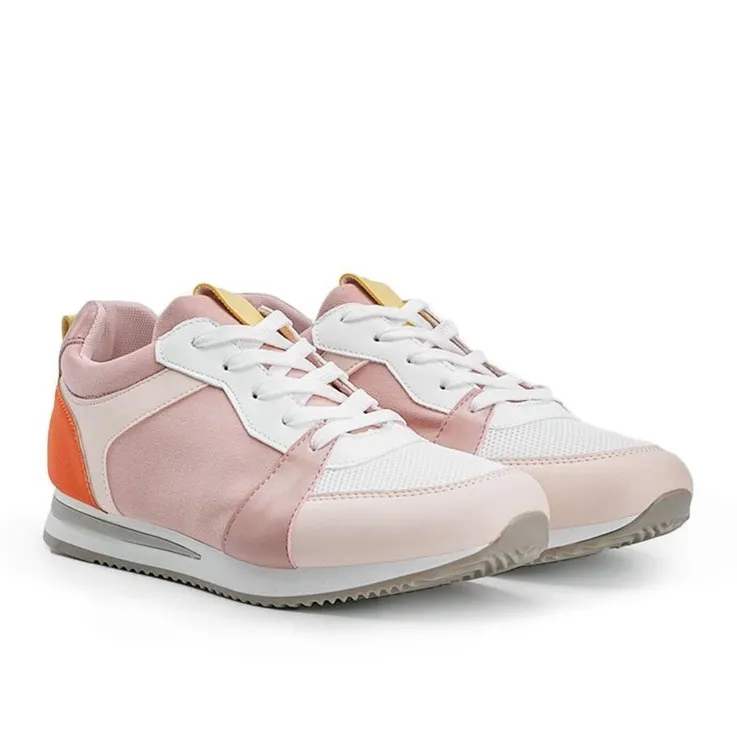 Pink Elaine eco-leather sneakers