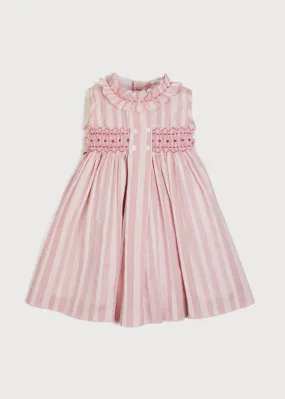 Pink Sleeveless Stripe Dress (12mths-10yrs)