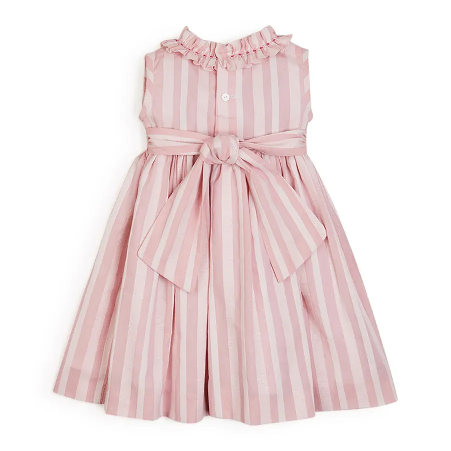 Pink Sleeveless Stripe Dress (12mths-10yrs)