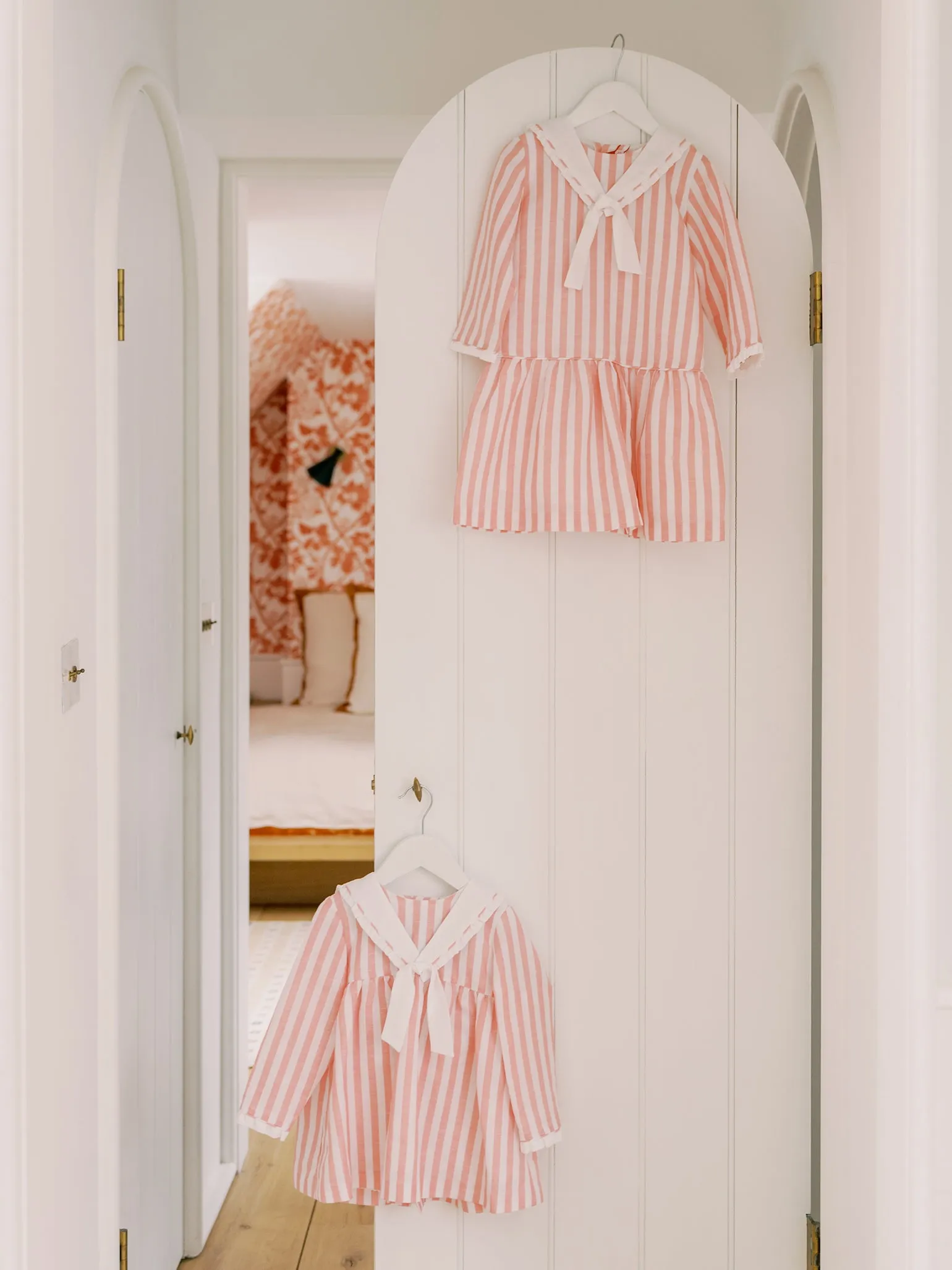 Pink Stripe Aranda Girl Drop Waist Dress