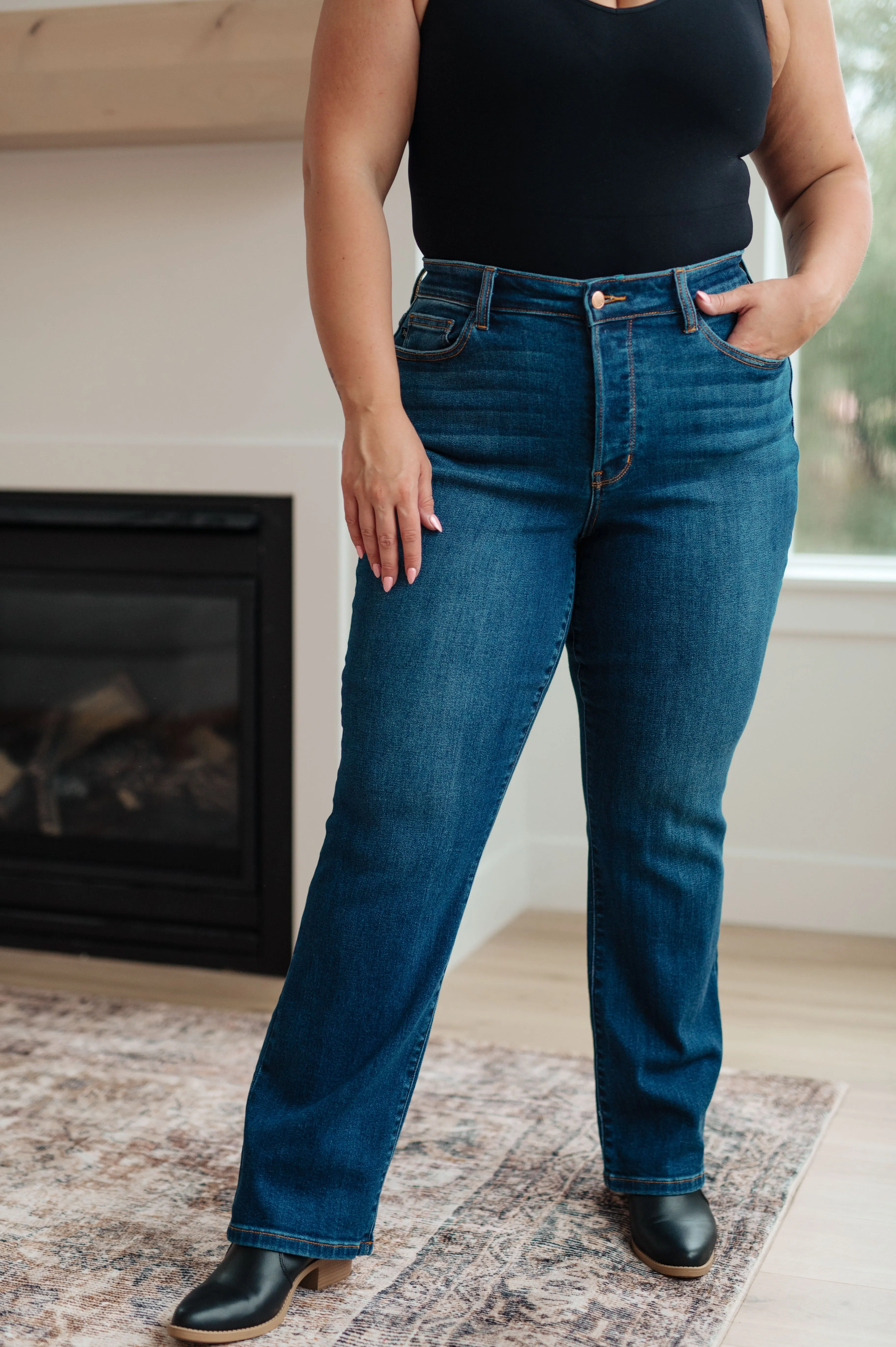 High Rise Pippa Dad Jeans with Button Fly