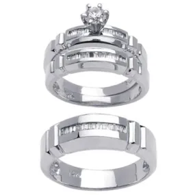 Elegant Platinum Wedding Set