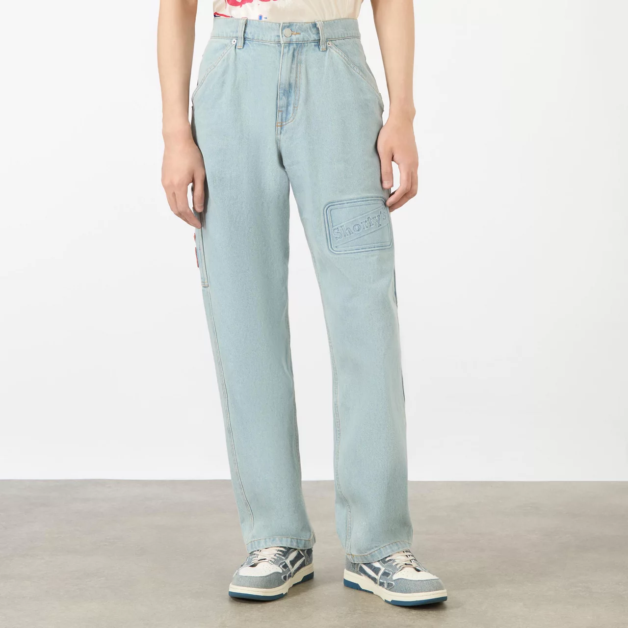 PLEASURES Box Logo Carpenter Straight Jeans - Indigo