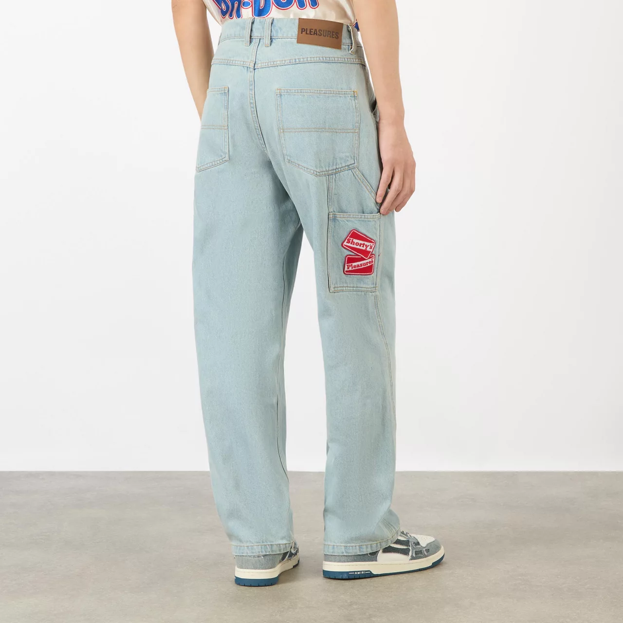 PLEASURES Box Logo Carpenter Straight Jeans - Indigo