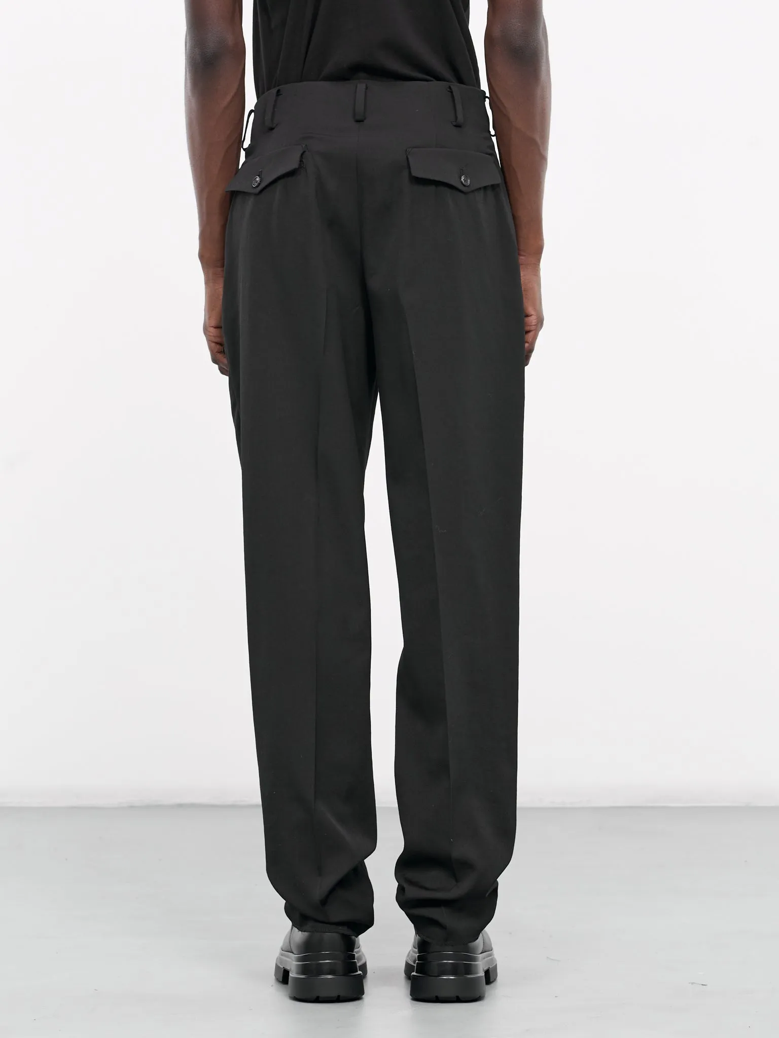 Pleated Trousers (HS-P83-150-BLACK)