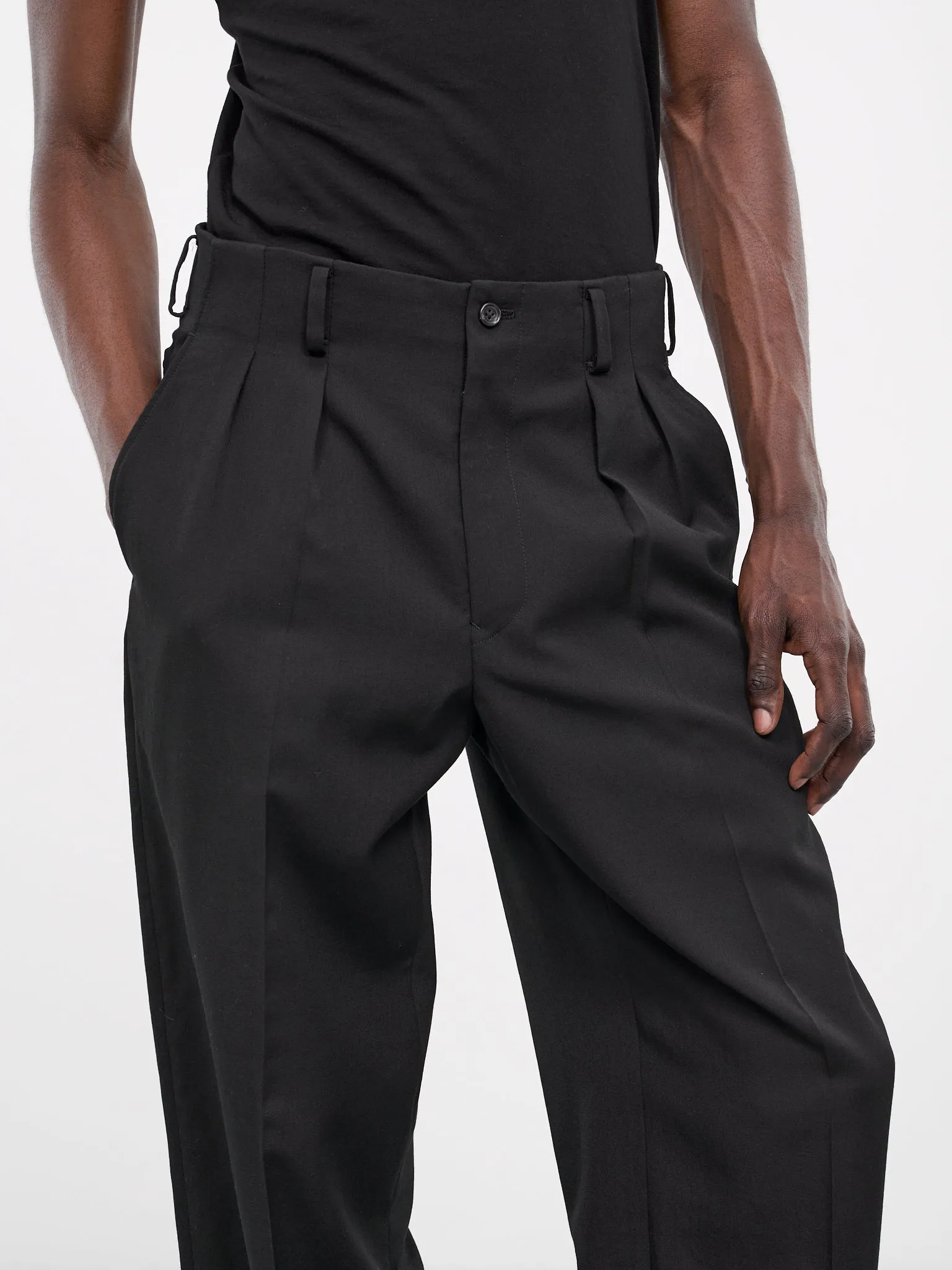 Pleated Trousers (HS-P83-150-BLACK)