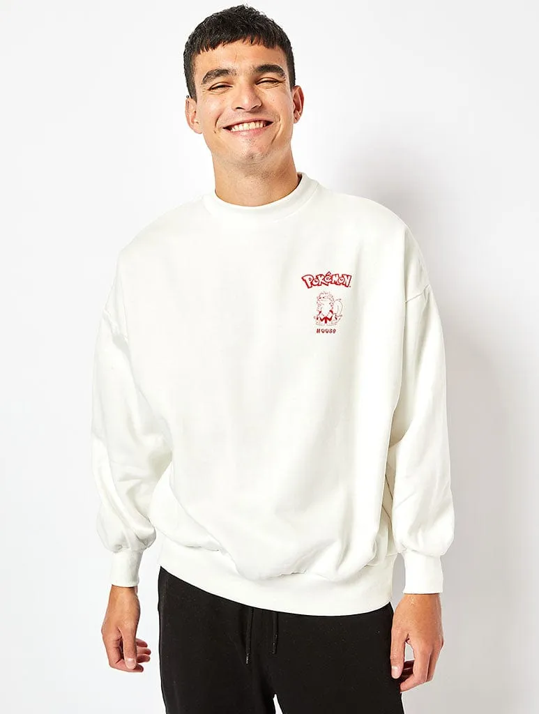 Pokemon Men's Arcanine Sweatshirt In White