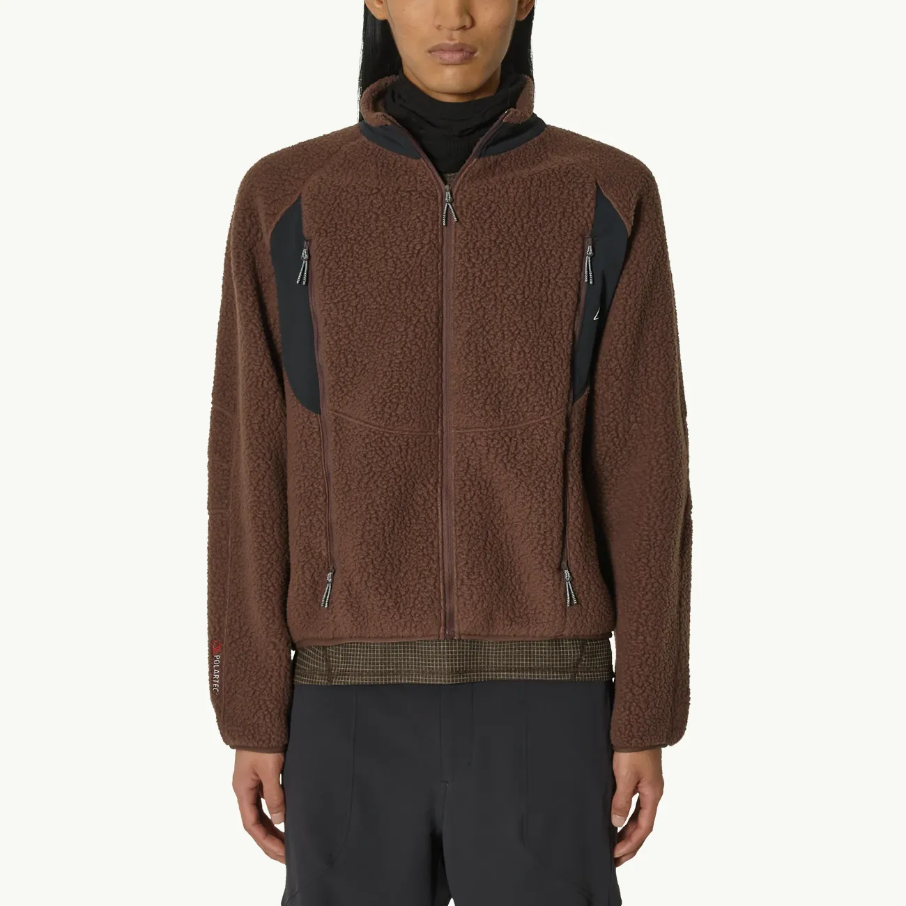 Polartec Fleece Jacket - Dark Brown/Black