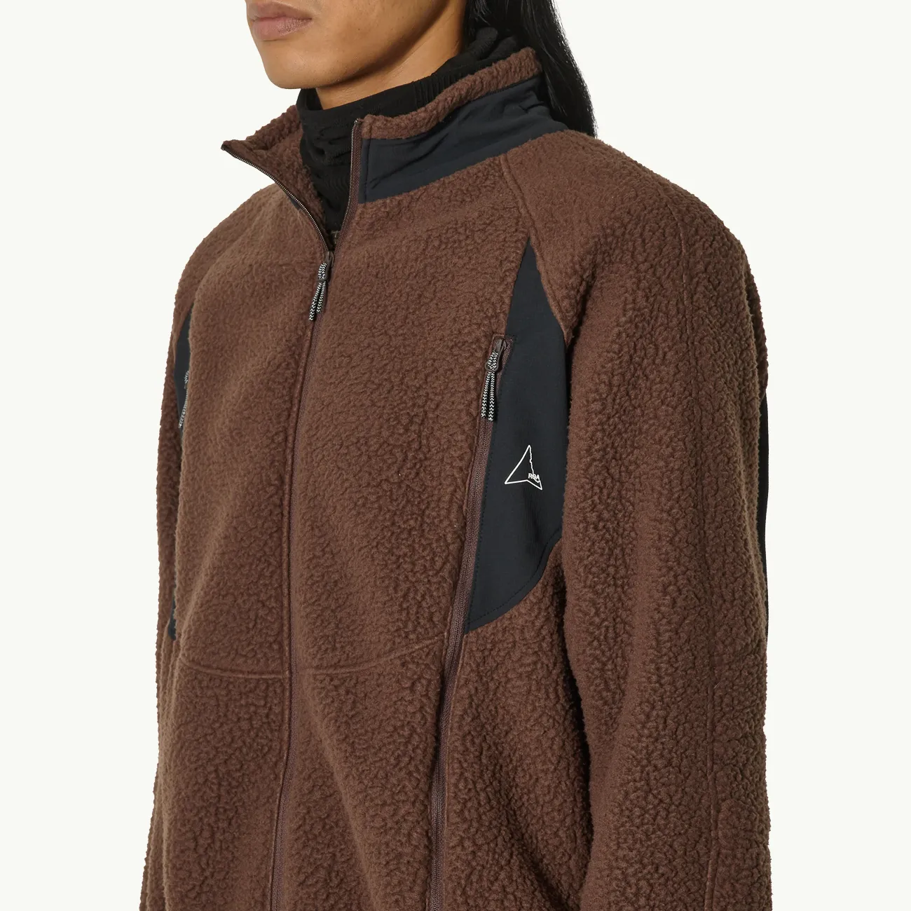 Polartec Fleece Jacket - Dark Brown/Black