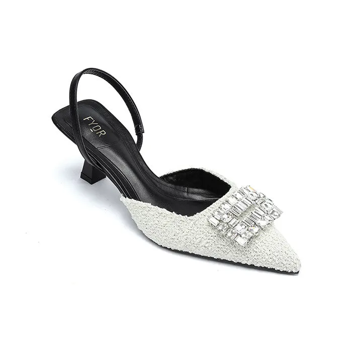 Diamante Brooch Pumps BB 56