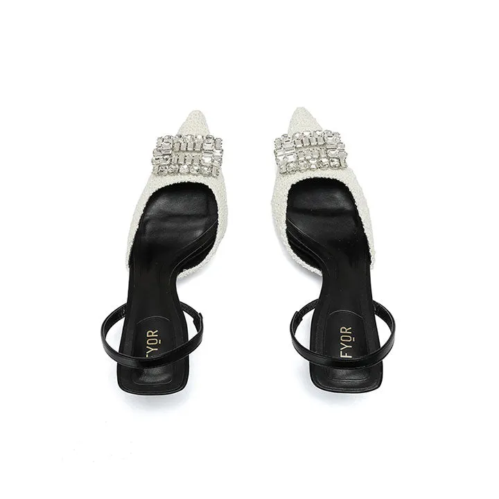 Diamante Brooch Pumps BB 56