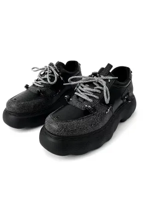 Punk Black Chunky Dad Shoes