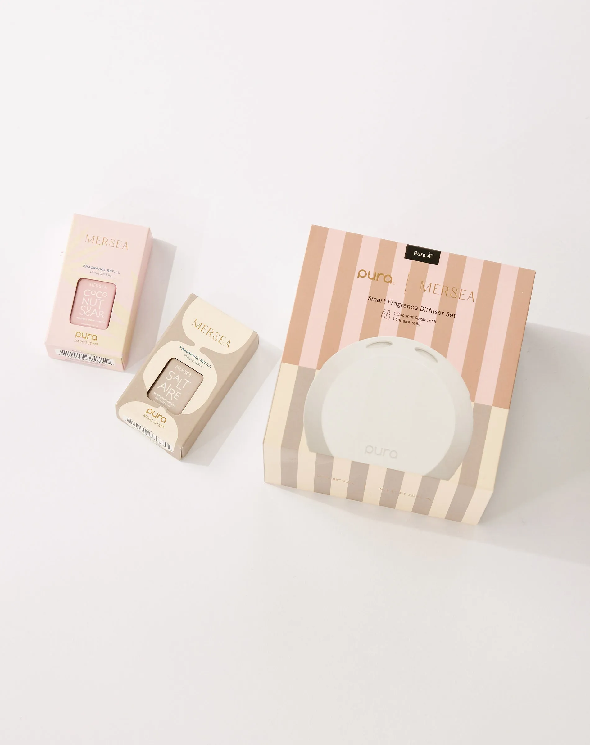 Pura X MERSEA Smart Fragrance Diffuser Set - Saltaire + Coconut Sugar