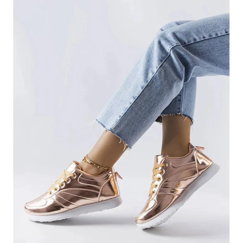 Quessy gold sneakers golden