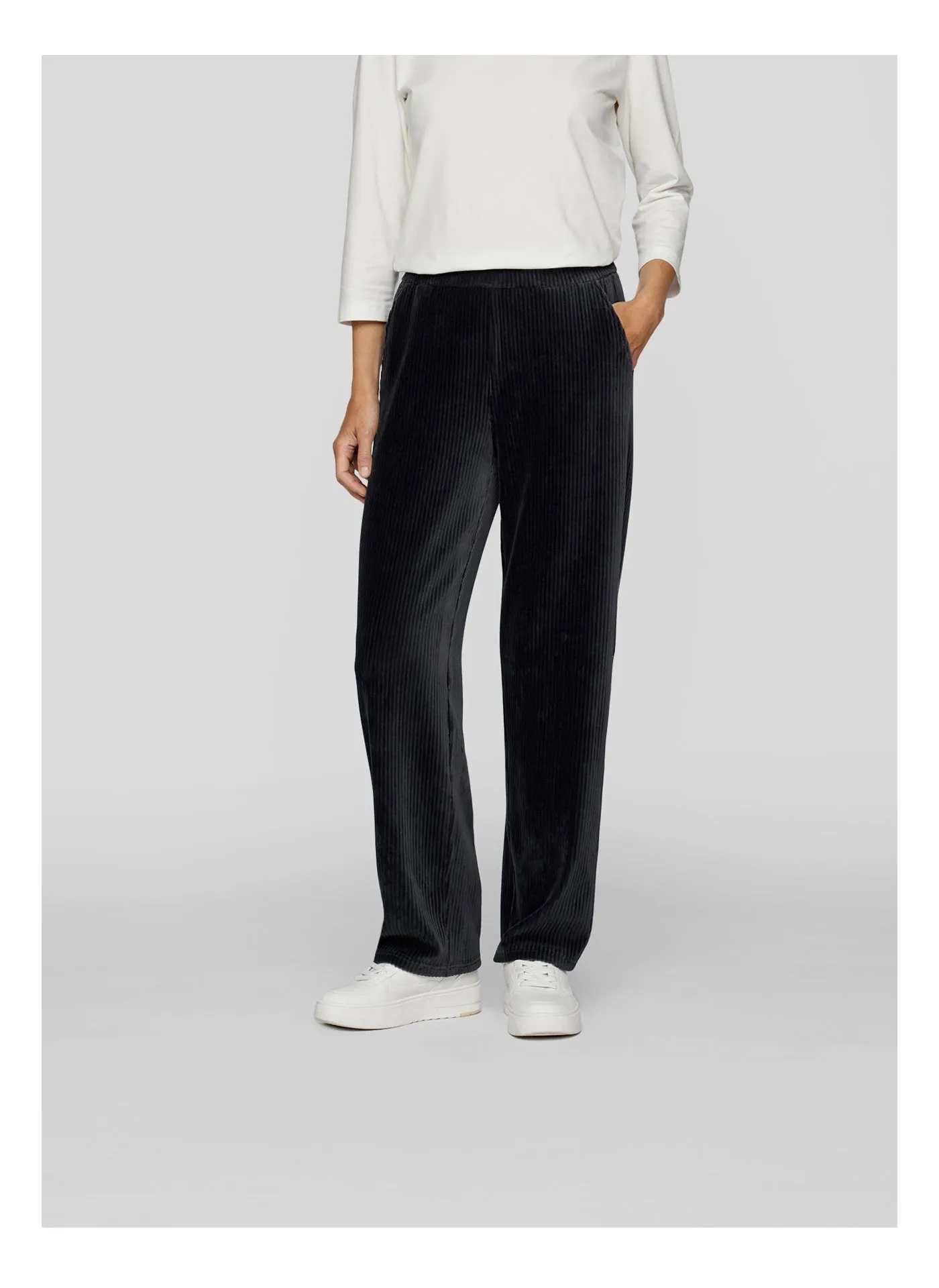 Rabe & LecomteGREY ELASTIC WAIST CORDUROY TROUSERS