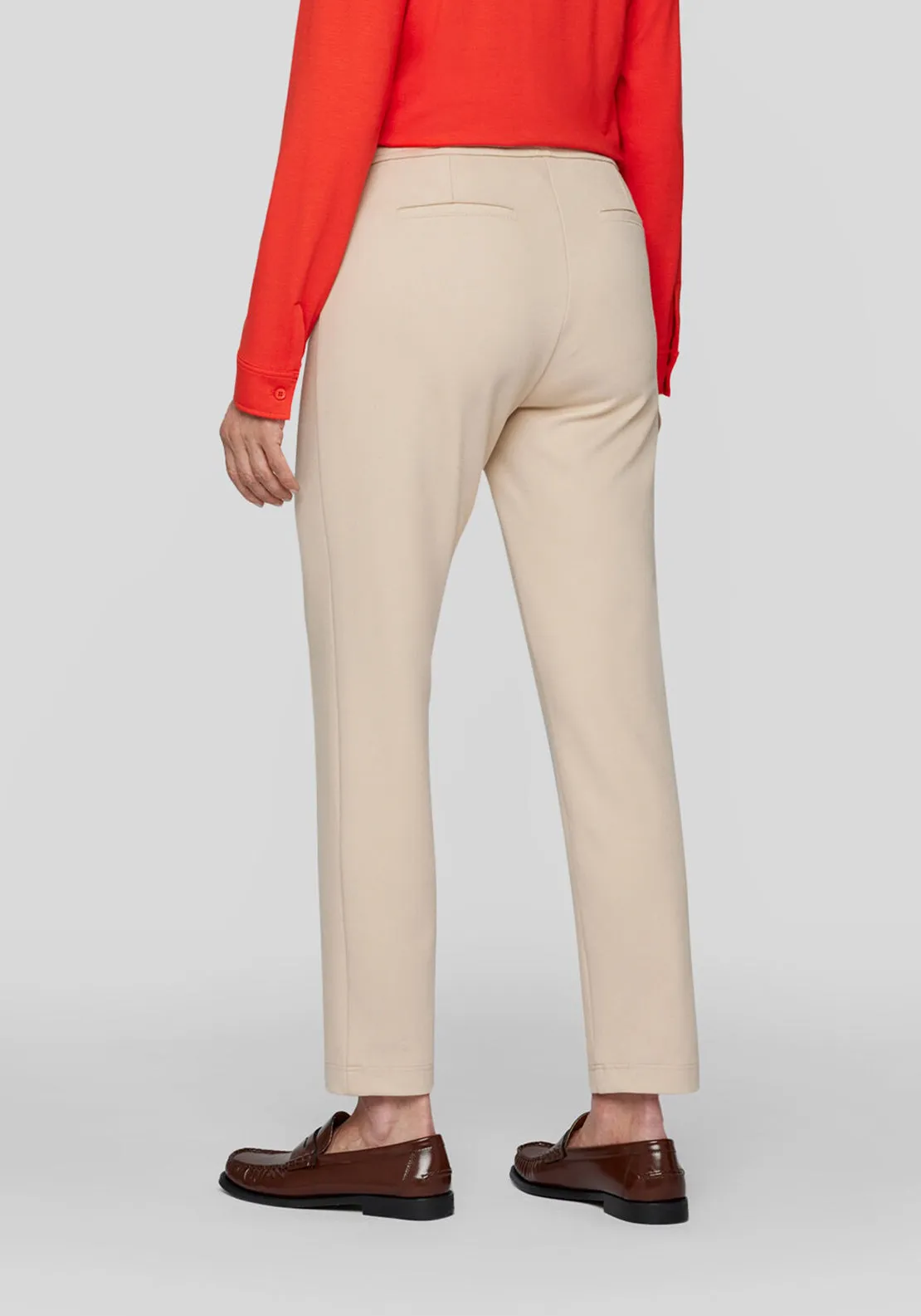 Rabe Slim Leg Stretch Trousers, Beige