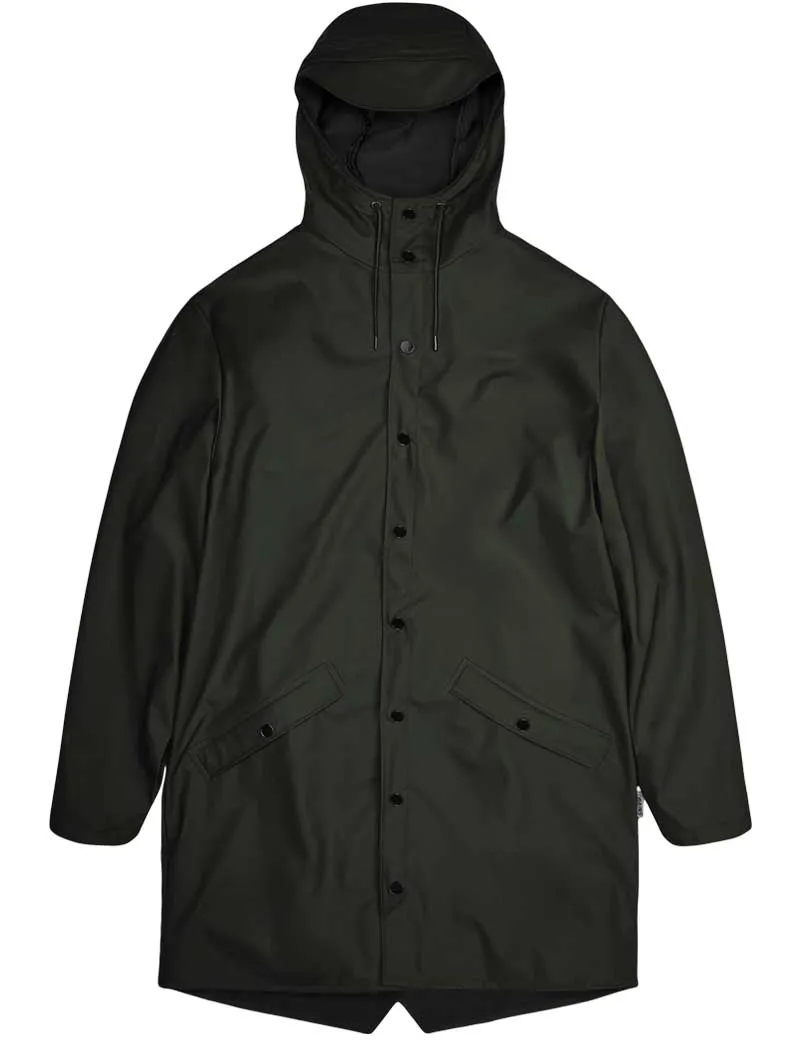 Rains Long Rain Jacket Green 12020