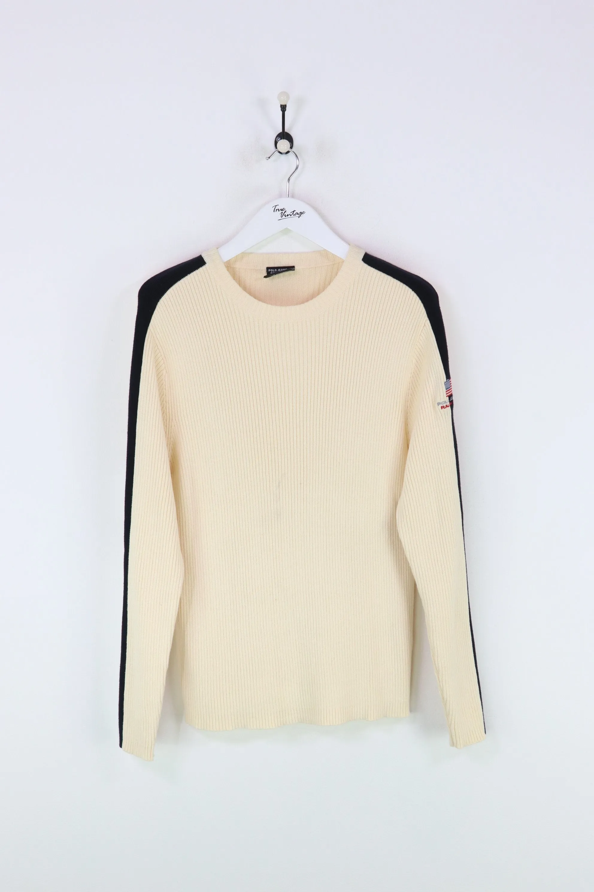 Ralph Lauren Cream Knit Sweatshirt Size Medium