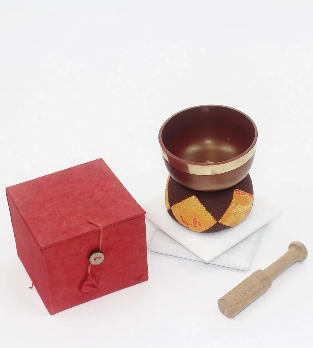 Red Singing Bowl Set