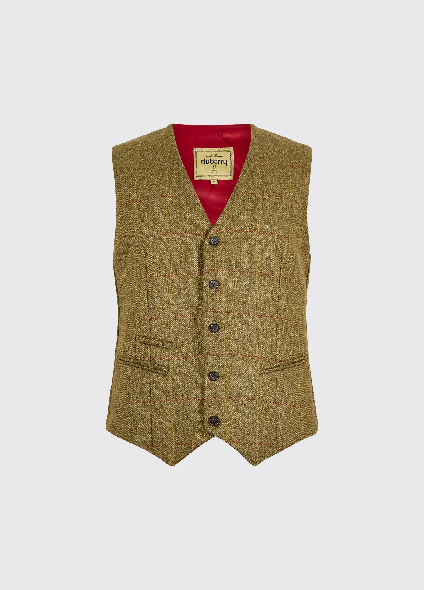 Redwood Men's Tweed Waistcoat - Elm