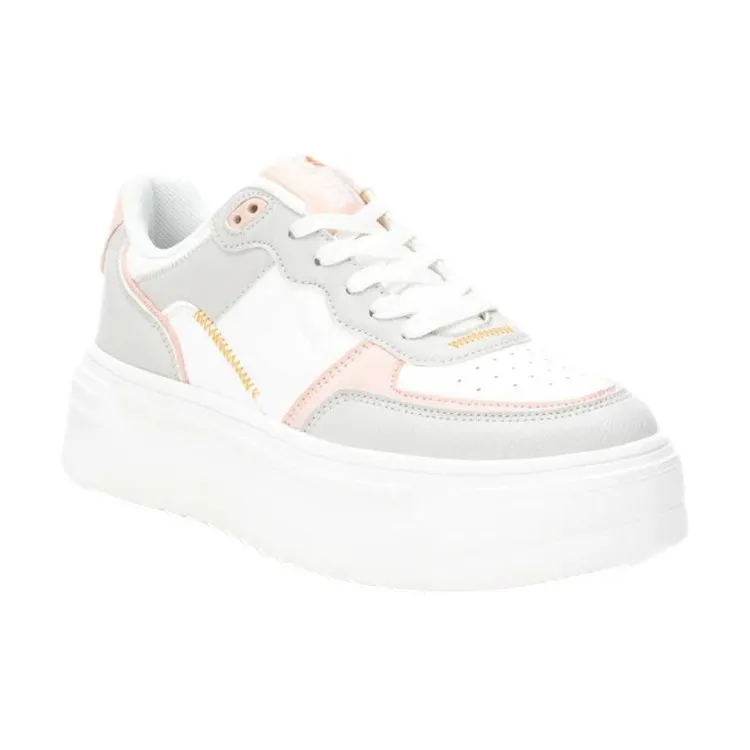 Refresh Women's Platform Lace-Up Sneakers in Ice Color