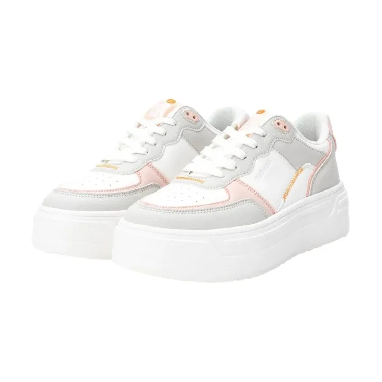 Refresh Women's Platform Lace-Up Sneakers in Ice Color