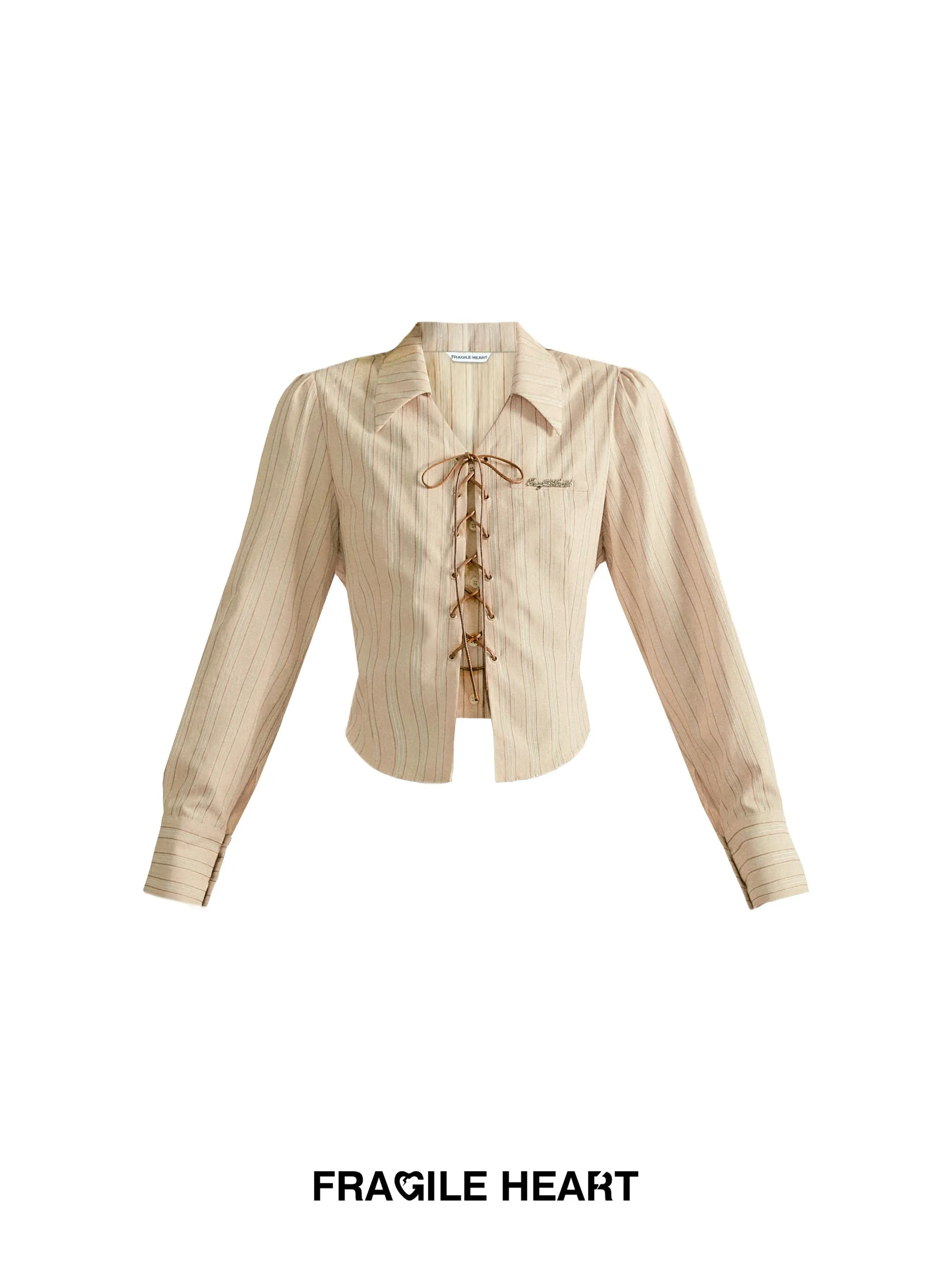 Retro SchoolGirl Jacket ＆ Mini Skirt ＆ Lace-Up Shirt