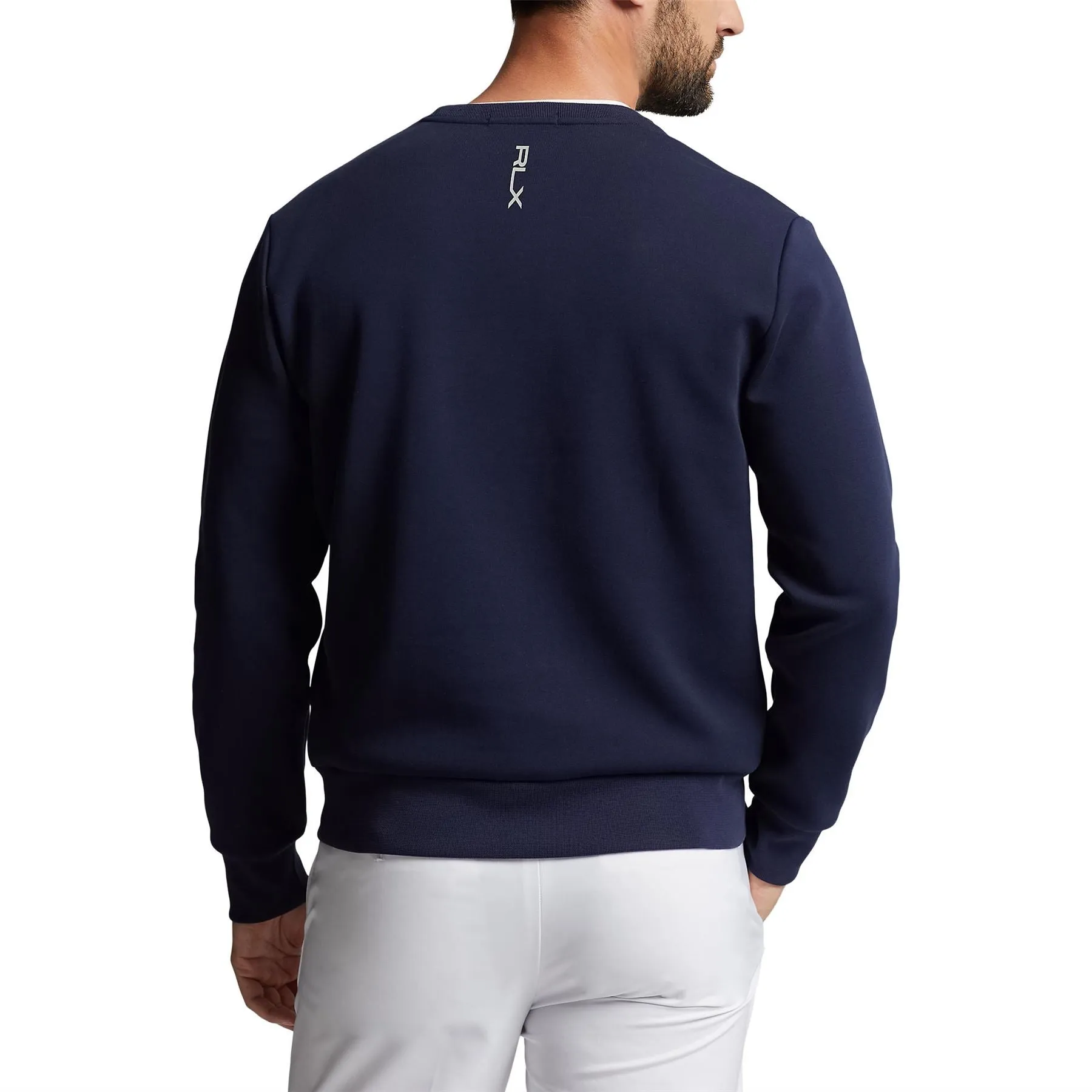 RLX Men's Double Knit Crew Neck Sweater French Navy - Autumn/Winter 2023