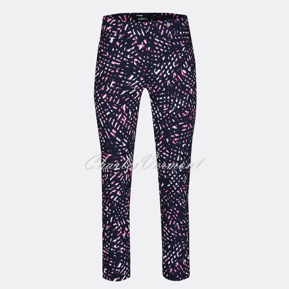 Robell Rose 09 Abstract Print Cropped Trouser 51527-54558-69