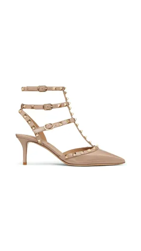 Rockstud Caged Pumps 65MM in Poudre