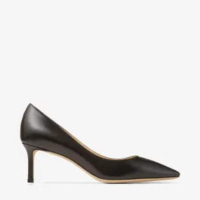 Romy 60 Black Kid Leather Pointed-Toe Pumps