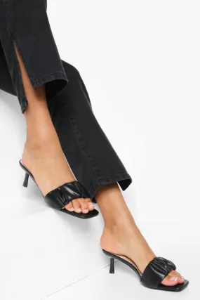 Ruched Mules