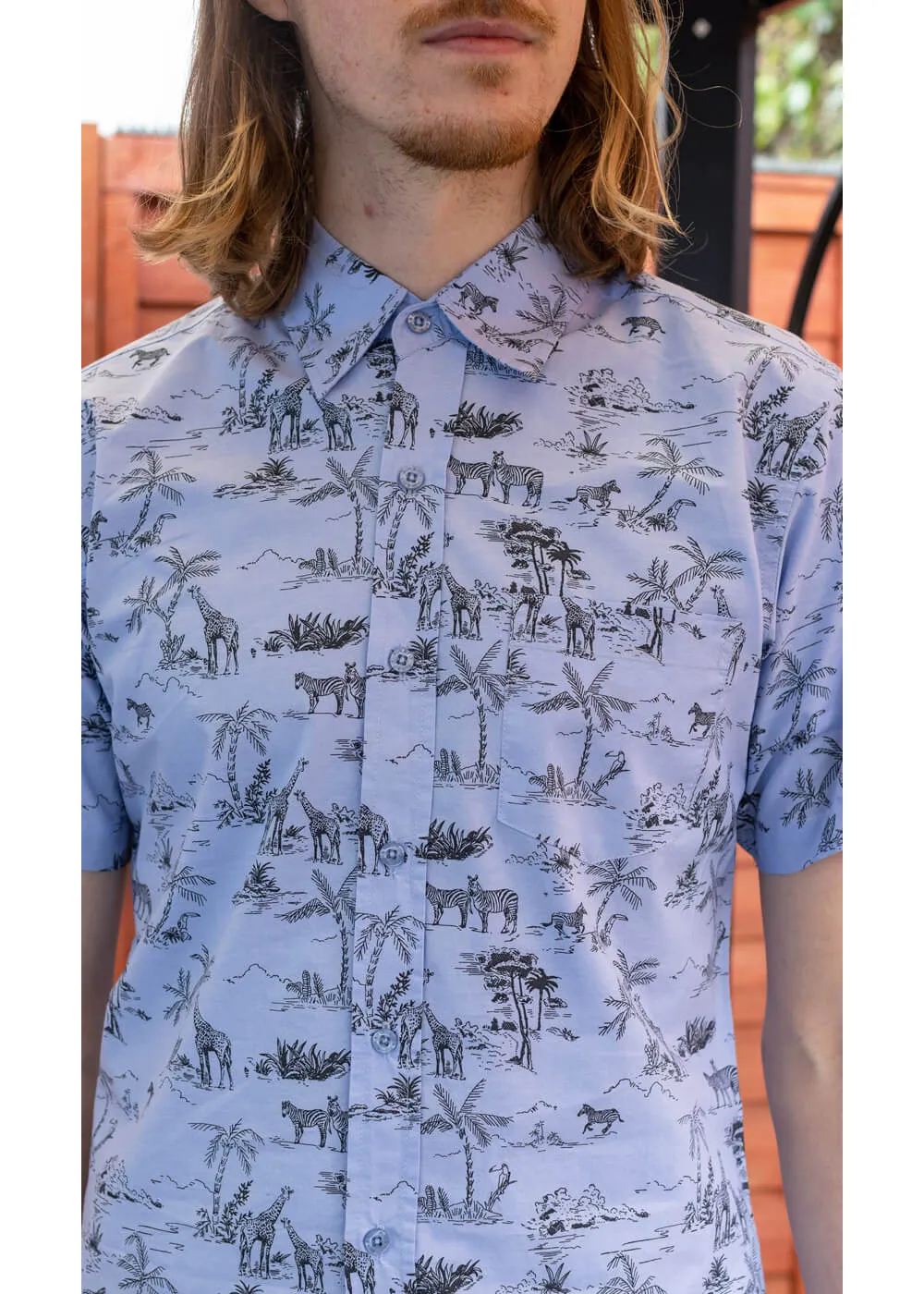 Run & Fly Men's Safari Shirt Blue